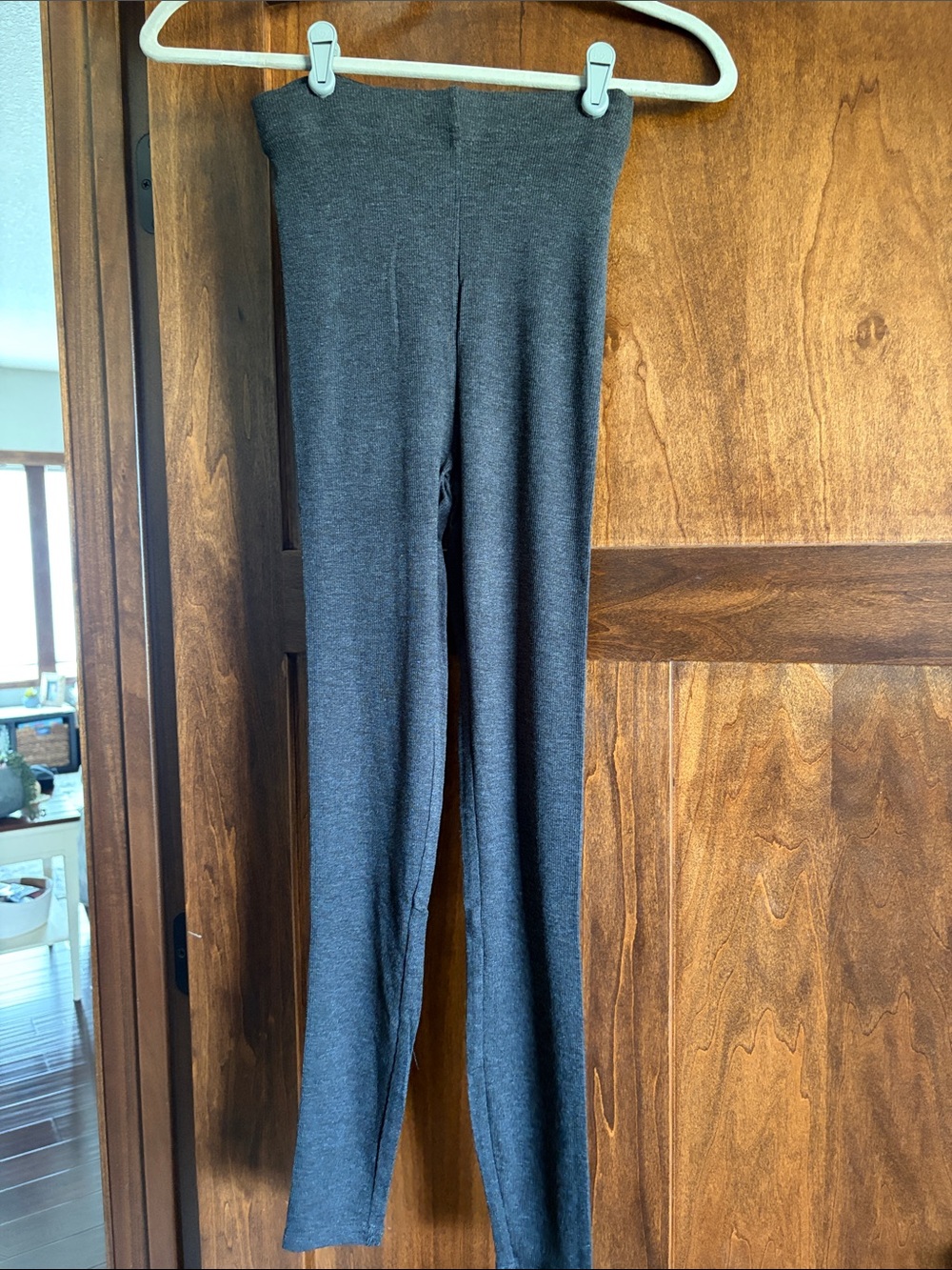 Fabletics RestoreKnit Ultra High-Waisted Leggings in Charcoal Gray